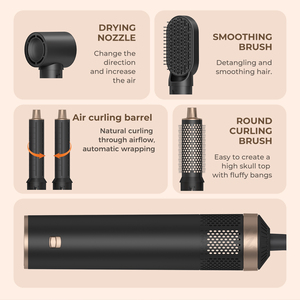 Sèche-cheveux <span class=keywords><strong>brosse</strong></span> haute vitesse à prix réduit 5 en 1, multi-styler, outils pour cheveux, fer à boucler - Product Image 2