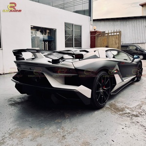 Kit de Carrocería SVJ Style en Fibra de Carbono Parcial para Lamborghini Aventador LP700 LP720, Parachoques Delantero, Alerón Trasero, Faldones Laterales, Cubierta del Motor - Product Image 5