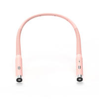 Lampe de lecture à col flexible rose, portable, mains libres, avec bandeau, commande tactile, design moderne pour usage domestique