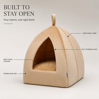 Lit pour petits animaux, maison-caverne, nid pour animaux de compagnie lavable avec coussin amovible pour chat et chien, intérieur