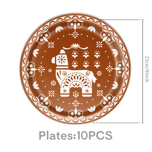Platos y Servilletas para Fiesta <span class=keywords><strong>Mexicana</strong></span>, Artículos para Fiesta del Cinco de Mayo, Juego de Vajilla para Mesa, Decoración Colorida para Carnaval Mexicano, Cumpleaños - Product Image 3