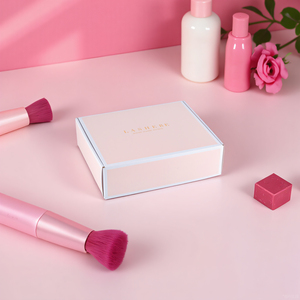 Có thể tái chế cứng nhắc bưu phẩm sinh thái thân thiện có thể gập lại tông màu hồng Bao bì hộp tùy chỉnh mỹ phẩm Hộp quà tặng với logo in ấn - Product Image 2