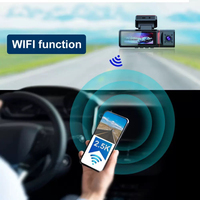 3 kanal Dashcam araba kamera 4K ön arka içinde kamera DVR Video kaydedici üçlü Lens Wifi GPS araba kara kutusu DVR