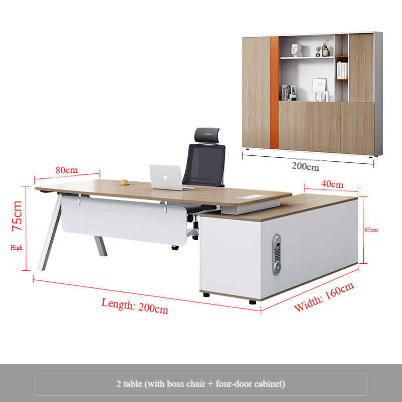 Bureau 2m + Chaise + Armoire