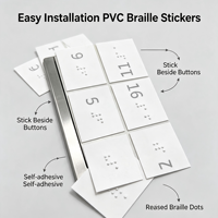 Autocollants en PVC Braille personnalisés, étiquettes tactiles pour boutons d'ascenseur, autocollants et entièrement personnalisables