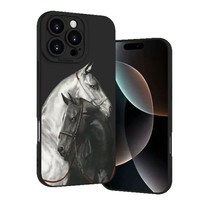 Coque de téléphone en silicone personnalisée à thème équestre pour 17 Pro Max/16/14 Pro, dissipation thermique, styles européens/américains