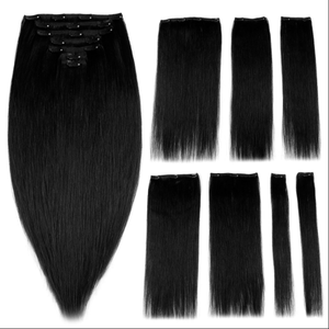 Extensions de cheveux blondes lisses à clipser, cheveux humains Remy, double trame, couverture complète, application facile, cheveux vierges pour femmes, usage quotidien. - Product Image 4