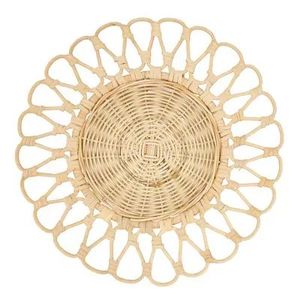 Modern Design Round Rattan Charger Plated Durable Eco-Friendly Plate for Hotel Restaurants Dessert Serving - Product Image 2