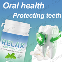 Amaz OEM ODM Chewing-gum relaxant saveur menthe 60 unités avec GABA L-Théanine Mélisse Adieu le stress Complément alimentaire