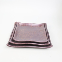 Ensemble de vaisselle en mélamine personnalisée Nordic Elegante, ensemble d'assiettes à dîner en plastique incassable de luxe, vaisselle de service écologique