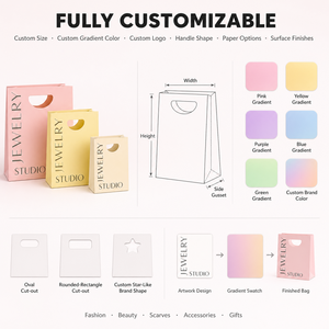 Bolsa de Regalo <span class=keywords><strong>para</strong></span> Velas Blancas de Lujo Personalizada con Asa de Terciopelo, Lazo de Cinta de Satén e Impresión Offset con Logotipo en Dorado - Product Image 2