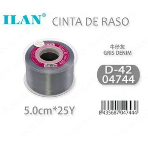 Ilan Satin <b>Ribbon</b> 5.0cm 25Y Gris Denim D-42 - Product Image 3