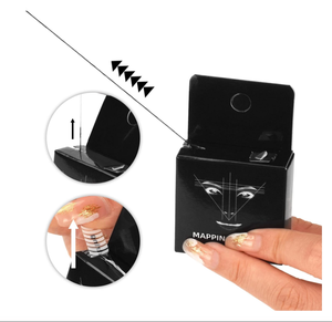 马萨10m微刀片眉位眉映射线黑色彩线人体艺术产品 - Product Image 1