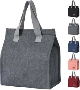 Yalıtımlı öğle yemeği çantası kadın soğutucu yalıtım çantası ile yemek kabı torba uygun açık ofis