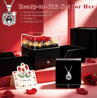 Collier Cœur Rose Rouge Éternelle « Pour Toi » – Chaîne en Métal Élégante, Cadeau Romantique pour Maman, Saint-Valentin et Plus Encore