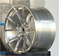 Hub Roda Mobil Penumpang YL 18-inci 5-lubang Finishing Poles Desain Cekung Dalam 18 - 24-inci Hub Roda Tempa
