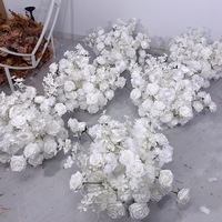 Boule de roses blanches en soie de 50 cm, décoration de mariage, centre de table, fleur
