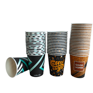 Gobelets à café personnalisés, lot de 100 gobelets en papier isolés jetables de 16 oz, gobelets adaptés aux boissons chaudes et froides - Product Image 4