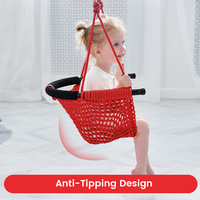 ROPECUBE Balançoire en corde tressée à la main en forme de U, cordes en polyester réglables, capacité de charge de 150 kg, respirante, anti-collision, pour l'intérieur et l'extérieur