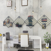 Mini panneau mural en métal noir en fonte, grille de 50x50mm, pour la décoration intérieure, l'affichage de photos, avec un design moderne et imperméable