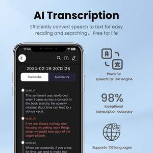 Grabadora de Voz con IA de 64 GB para Convertir Voz a Texto, Chat GPT, Dispositivo de Voz con IA, Grabadora de Voz y Tomador de Notas para Teléfono - Product Image 6