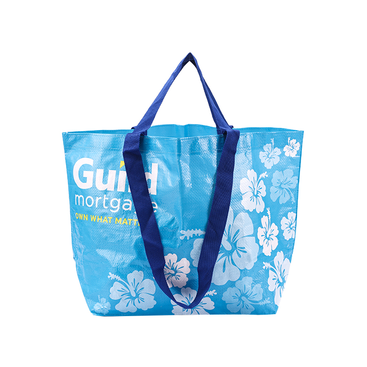 Custom Extra Large Tote Shopping Bag Multi-Color PP Woven Laminated Tote Bag with Personalized Logo Printed