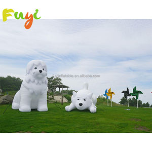 Aufblasbares weißes Hundemaskottchen für Werbezwecke, Cartoon-Tiermodell für Veranstaltungen im Freien - Product Image 2