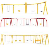 Structure de balançoire extérieure en alliage pour enfants, avec panier suspendu pour tout-petits, filet de sécurité mural, équipement de jeu pour parcs de trampolines et écoles