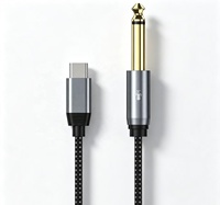 6,5mm TS zu USB-C Audio-Adapterkabel für Gitarre, Bass, Keyboard