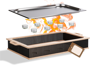Tinh Tế BBQ Bằng Gỗ Nóng Lên Tấm Khay Charcuterie Tấm Nóng Nướng Cho Cắm Trại Thịt Ấm Hơn Và Nướng Cắt Khối - Product Image 6