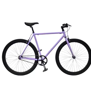 Oem đầy màu sắc 700C dành cho người lớn đường đua Trọng lượng nhẹ tốc độ duy nhất Fixie cố định bánh xe đạp