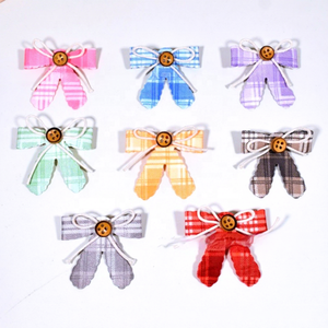Nouvelle Broche en Tissu à Nœud Carré Style Forêt à Motif Écossais en Fer, Accessoire DIY Unisexe Fait Main pour Vêtements d'Enfants, Mariage et Fête - Product Image 3