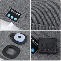 Berretto LED Bluetooth Wireless Unisex per Donne, Berretto Bluetooth con Cuffie e Microfono Integrato