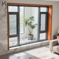 Ventanas de Aluminio con Aislamiento Acústico y Térmico, Marco de Aluminio con Vidrio Laminado, Ventanas Abatibles para Sala de Estar, Gran Venta