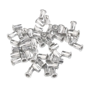 200 Uds aluminio M3 M4 M5 <span class=keywords><strong>M6</strong></span> Tuercas de remache acabado Chapado en zinc juego ciego Nutserts e inserto roscado Nutsert Cap cabeza plana Nutserts - Product Image 1