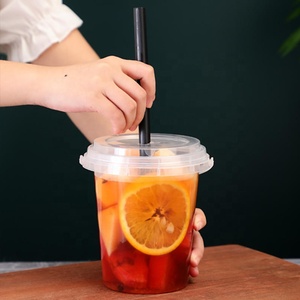 Biểu tượng tùy chỉnh trong suốt PP Ly nhựa 500ml, 700ml, <span class=keywords><strong>1000ml</strong></span> đơn tường container cho trà sữa, nước trái cây, cà phê và sữa - Product Image 3