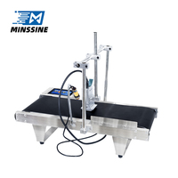 Impresora en Línea Inteligente Minssine 600DPI TIJ, Nueva Máquina Transportadora 2 en 1, Codificación de Fecha de Fabricación en PVC, Pantalla Táctil, Velocidad de 50m/min, Tinta Solvente