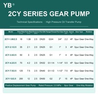 Pompa Oli Gear Tekanan Tinggi 2CY-2.1/2.5-A 35 LPM 3 KW Pompa Pelumas Tugas Berat dengan Gear Baja Paduan dan Motor Listrik Pasokan B2B