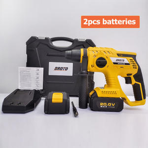 Martillo de mano inalámbrico de alta calidad, taladro de roca, batería eléctrica, perforadora rotativa para <span class=keywords><strong>casa</strong></span>, negro y amarillo, China - Product Image 6