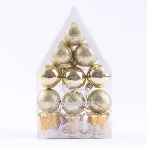 Plastic Christmas Ball Hanging decorations Tree ornaments holiday new year Christmas items supplier