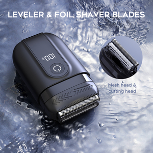 גברים ipx7 קרמיקה עמיד למים גוזם גוף חשמלי קרמי סט עם תאורה הוביל נירוסטה שיער ו גזם - Product Image 6