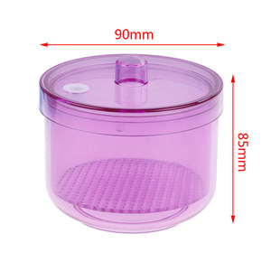 Caja de Plástico Redonda con Tapa para Almacenamiento de Instrumental Dental, Color Morado 018 - Product Image 3