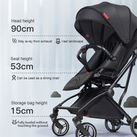 Poussette de luxe pour bébé de 0 à 48 mois, en Buggy, voiture pour enfants, pliable avec une main, haute qualité