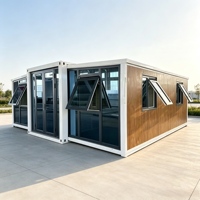 Maison conteneur modulaire préfabriquée extensible Shinestone, design à double aile, intérieur personnalisé, maison mobile miniature portable