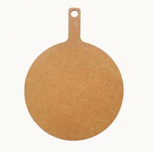 Planche à découper ronde en fibre de bois pour la cuisine, passe au lave-vaisselle, antidérapante, épaisseur 0,6 cm, non toxique - Product Image 1