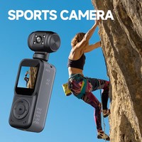Caméra portable WiFi 4K OEM 270 °   Mini caméra DV sportive rotative à fixer sur casque pour vlog de voyage et enregistrement POV