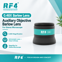Lampe RF4 BL05 + BL07 et objectif intégrés +0.48X, lentille auxiliaire Barlow, accessoires pour microscope stéréo