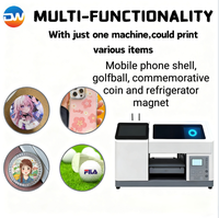 Nouvelle Imprimante Jet d'Encre UV Automatique A5 Petite Machine avec Tête d'Impression XP600 et Écran Tactile pour Impression sur Coques de Téléphone et Balles de Golf