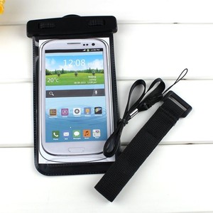 Funda impermeable para teléfono con clip para el brazo y pantalla táctil, para natación, rafting, uso al aire libre, colores rosa, azul y transparente, incluye cordón. - Product Image 3