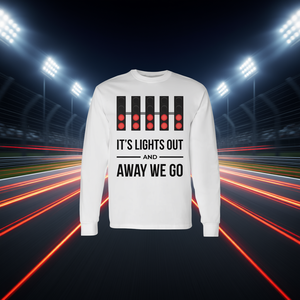 It's Lights Out And Away We Go Racing - Camiseta de manga larga con estampado de luces - Product Image 3